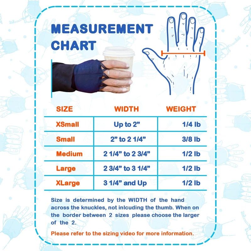HandiThings ®: Hand Weight - Proudly Hand Made in the USA! (WORKS FOR RIGHT OR LEFT HAND) Beneficial for Tremor Control, Fine Motor Skill Activities, Improved Hand/Wrist Mobility, Writing Stability & Strengthening. (PLEASE SEE SIZING CHART AND MEASURE HAND PROPERLY BEFORE ORDERING) - Image 2